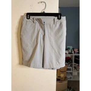 Nike Golf Dri-FIT Shorts Womens 2 Light Grey Performance Athletic Golfing 598444